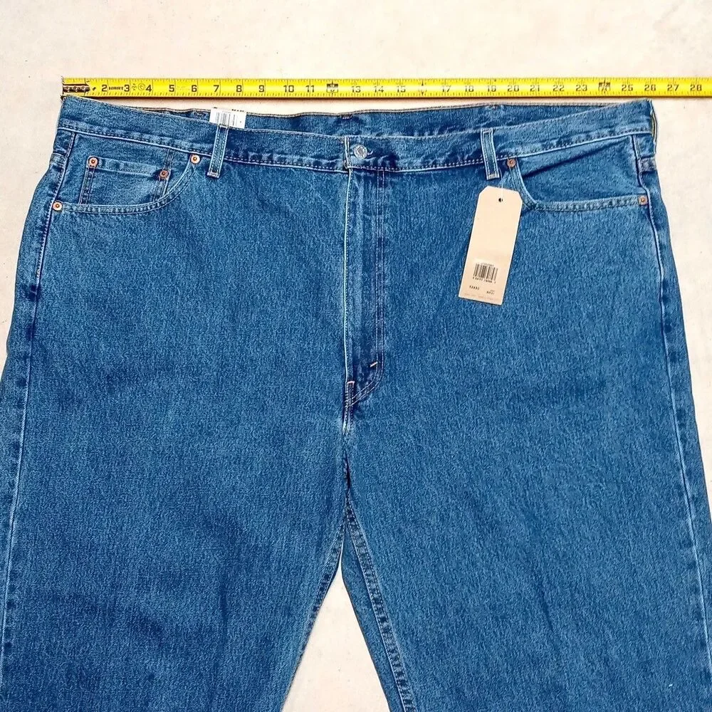 NWT Levis 550 Mens Jeans Size 52x30 Relaxed Fit Blue Denim Tapered Big & Tall